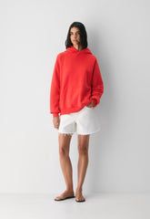 Cozy Sweatfleece Mega Raglan™ Hoodie - CHERRYBOMB RED