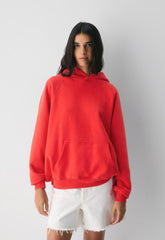 Cozy Sweatfleece Mega Raglan™ Hoodie - CHERRYBOMB RED