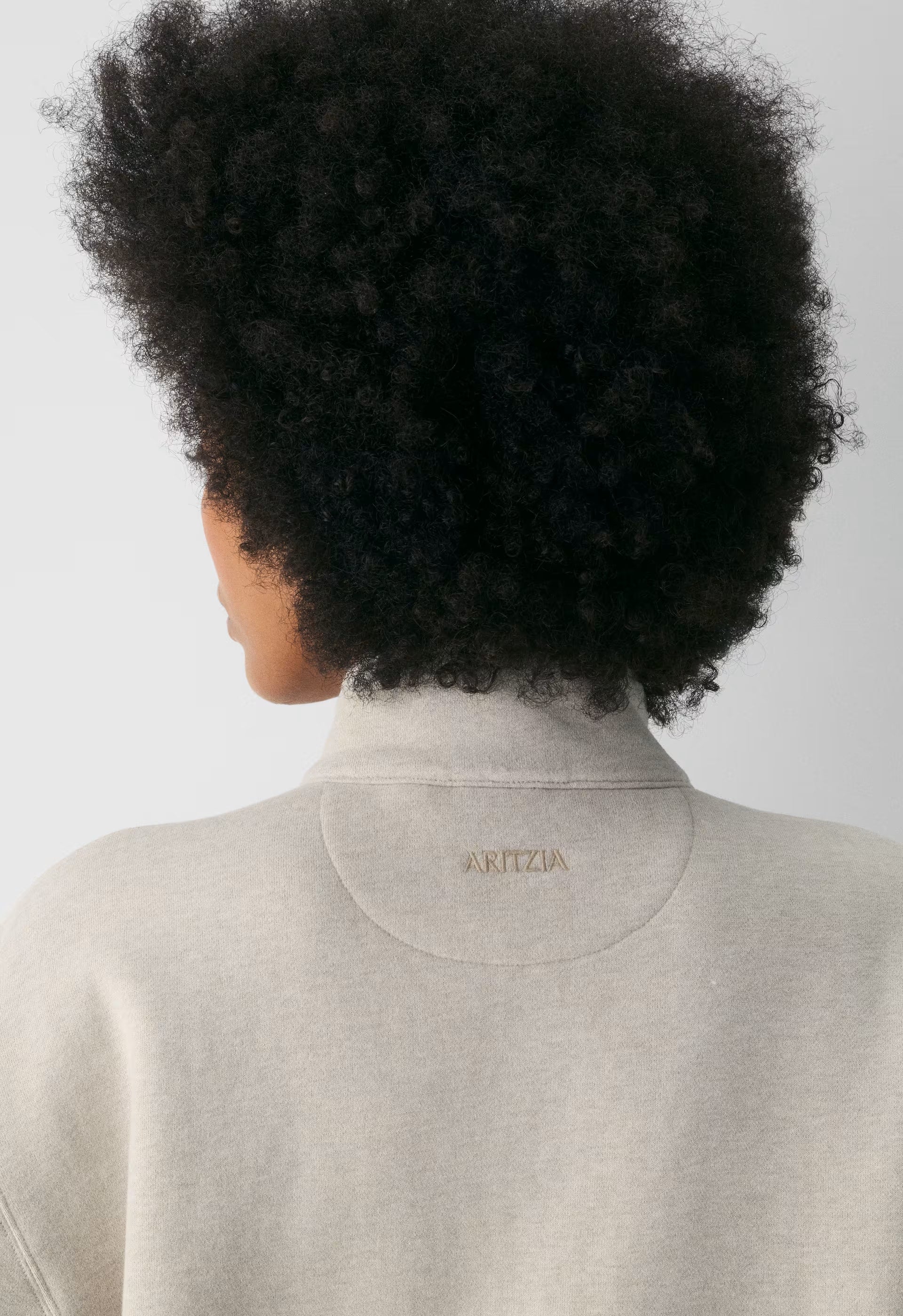 Cozy Sweatfleece Boyfriend 1/2 Zip - HEATHER ECRU
