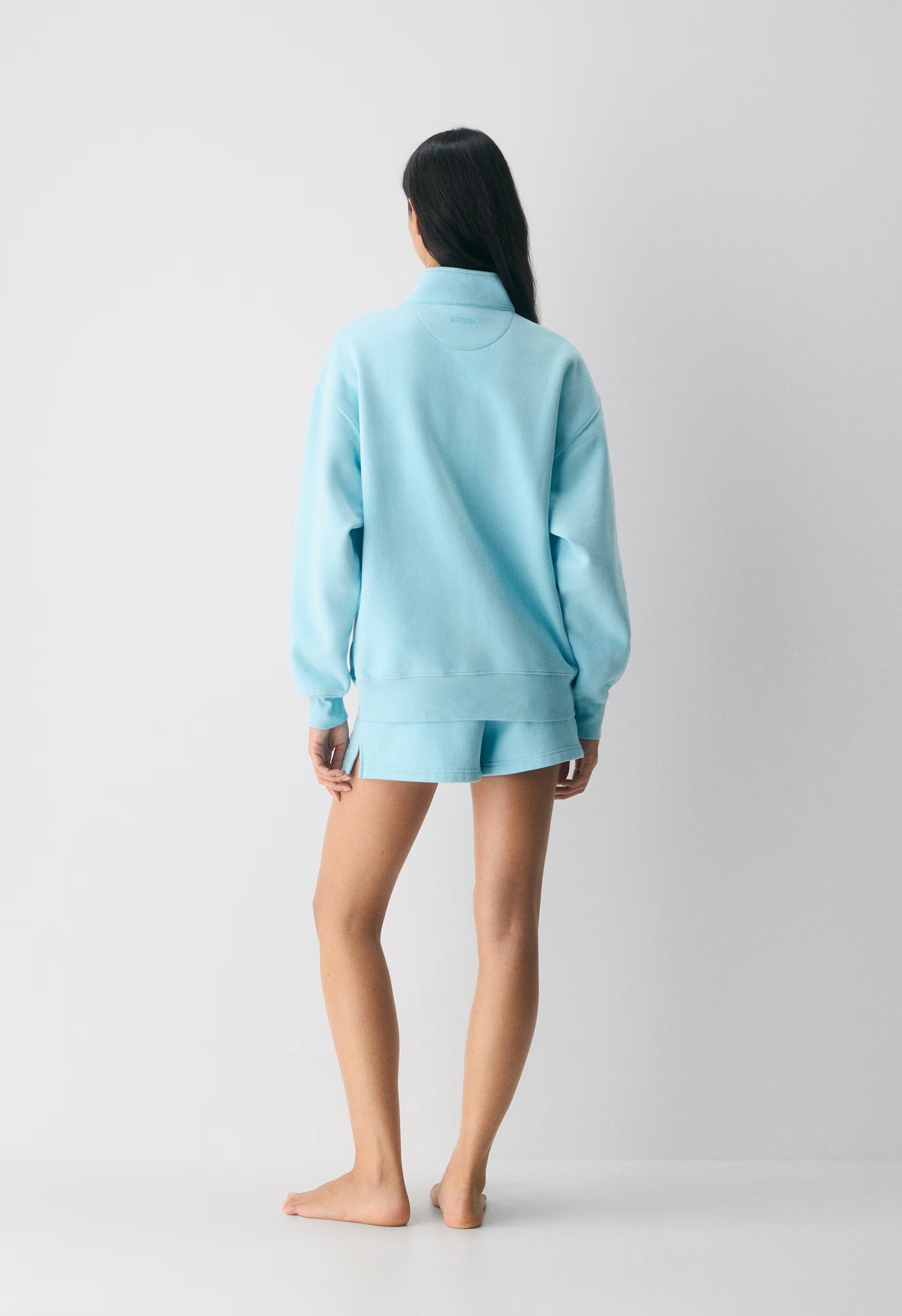 Cozy Sweatfleece Boyfriend 1/2 Zip - PANORAMA BLUE