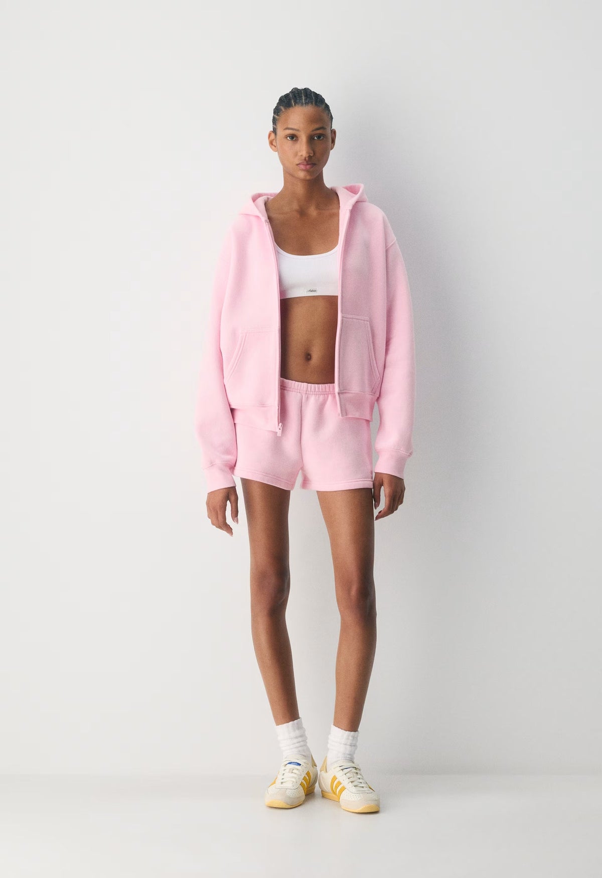 Cozy Sweatfleece Perfect Zip Hoodie - MILKSHAKE PINK