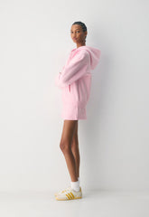 Cozy Sweatfleece Perfect Zip Hoodie - MILKSHAKE PINK