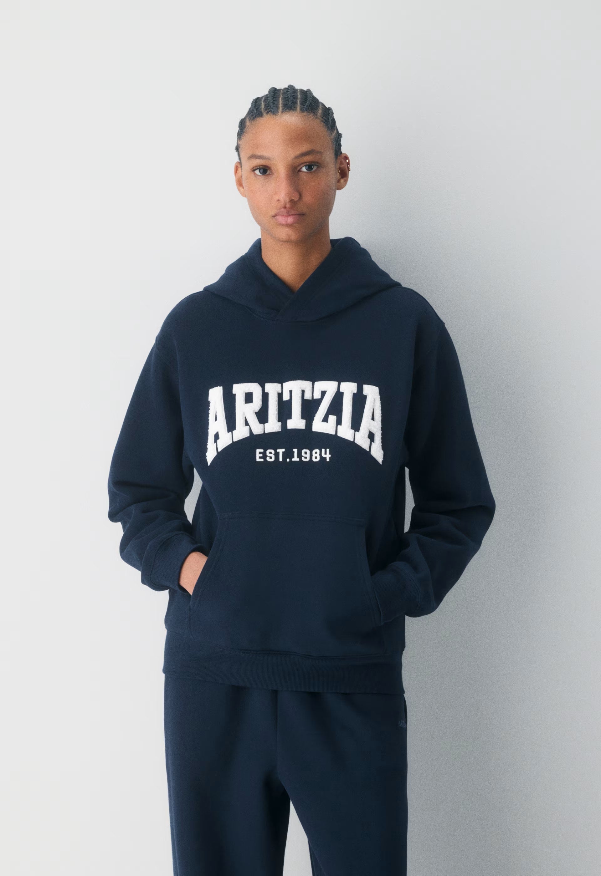 Cozy Sweatfleece Perfect Hoodie - H CLD WHT/RCH MCH BRN