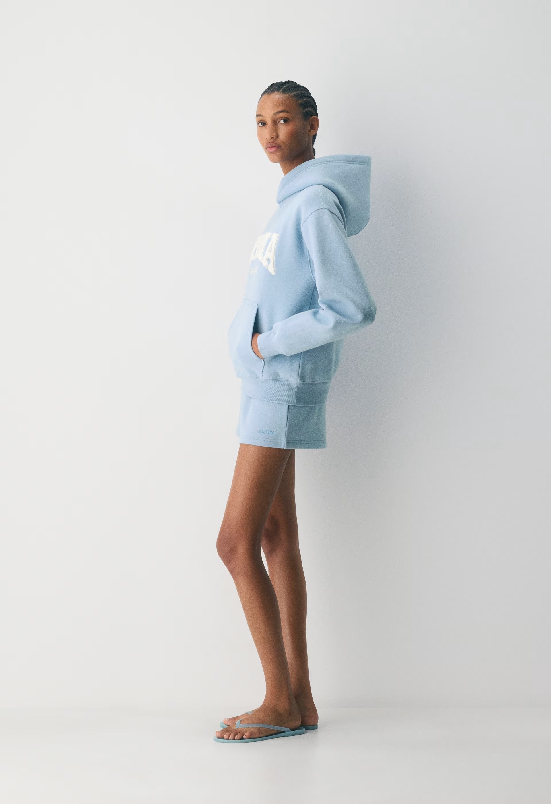 Cozy Sweatfleece Perfect Hoodie - RPPLE BLUE/LGHT BRCH