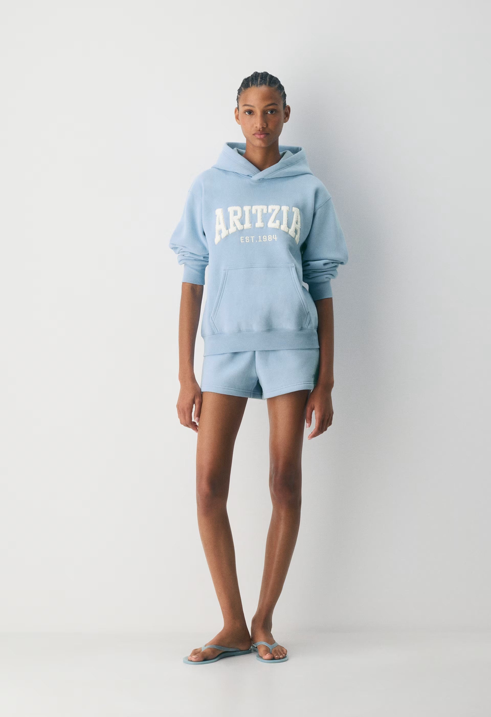 Cozy Sweatfleece Perfect Hoodie - RPPLE BLUE/LGHT BRCH