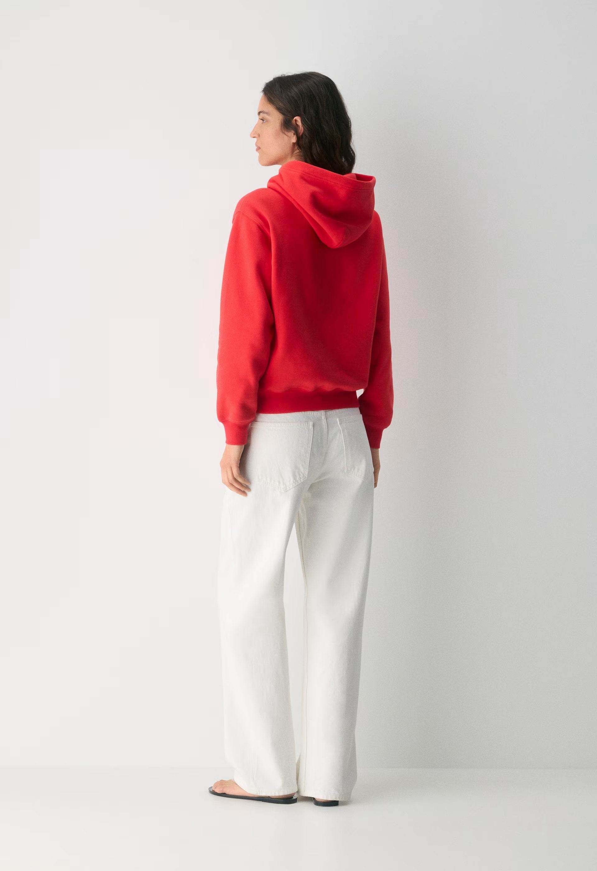 Cozy Sweatfleece Perfect Hoodie - CHERRYBOMB RED/LT BCH