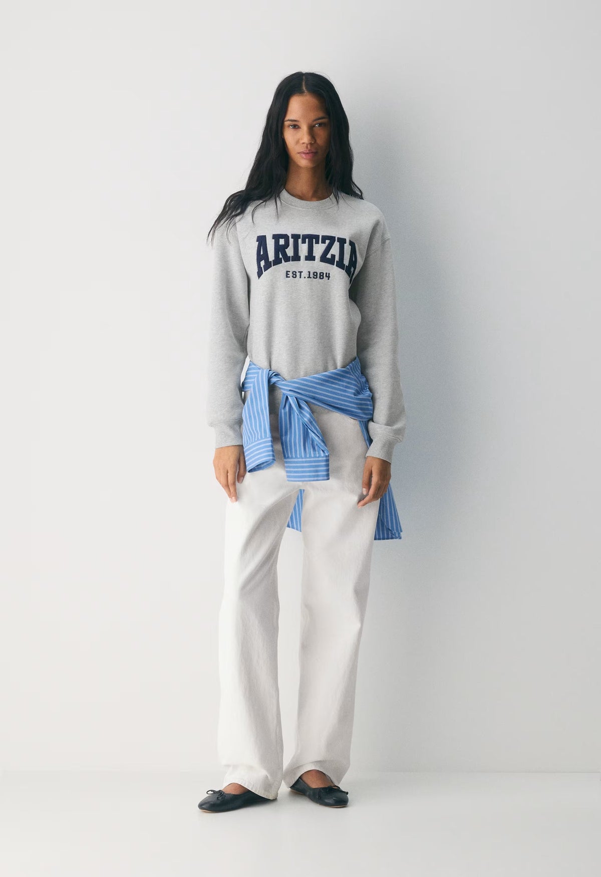 Cozy Sweatfleece Perfect Crew Sweatshirt - H CHROME/ ADMIRAL