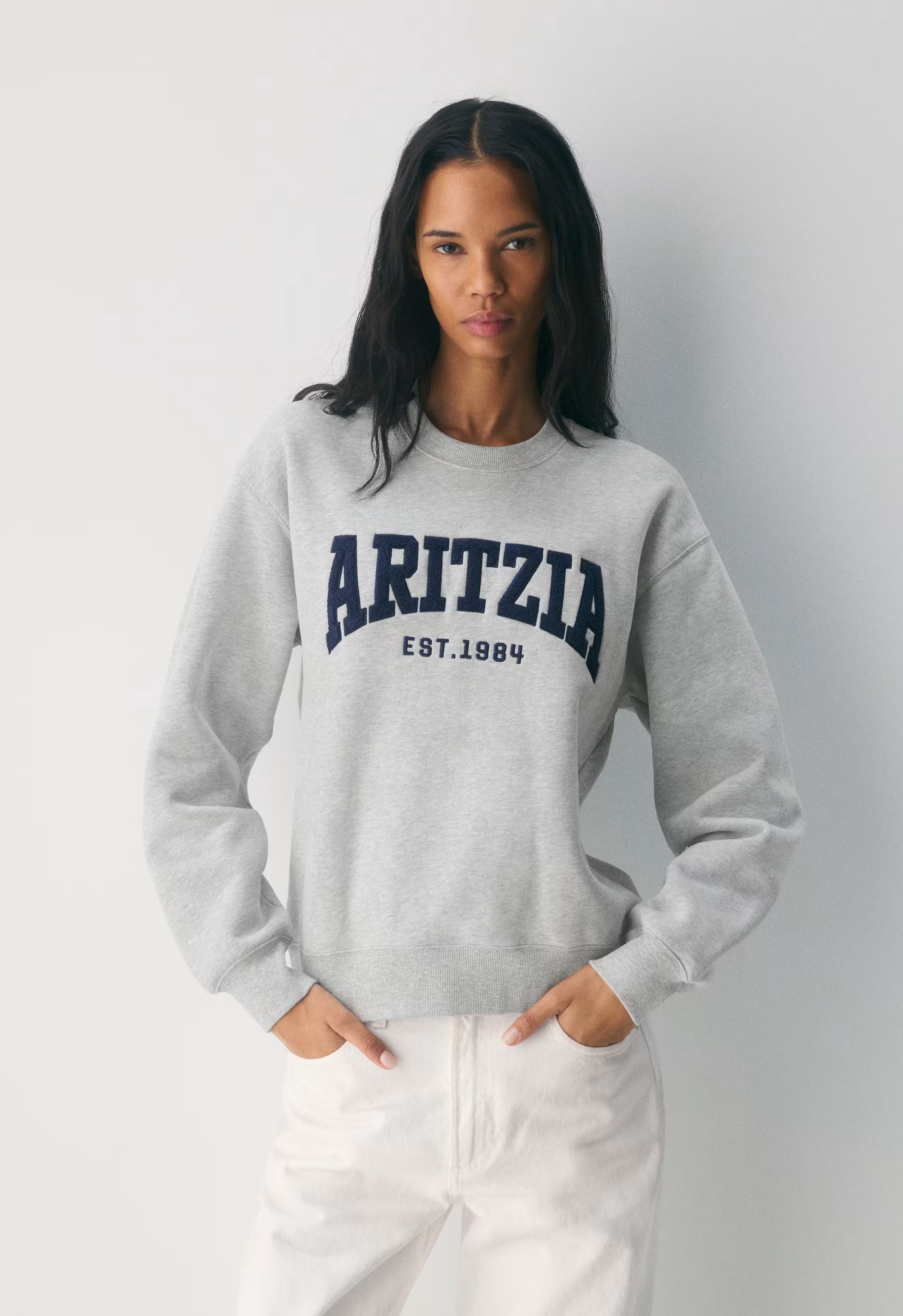 Cozy Sweatfleece Perfect Crew Sweatshirt - H CHROME/ ADMIRAL