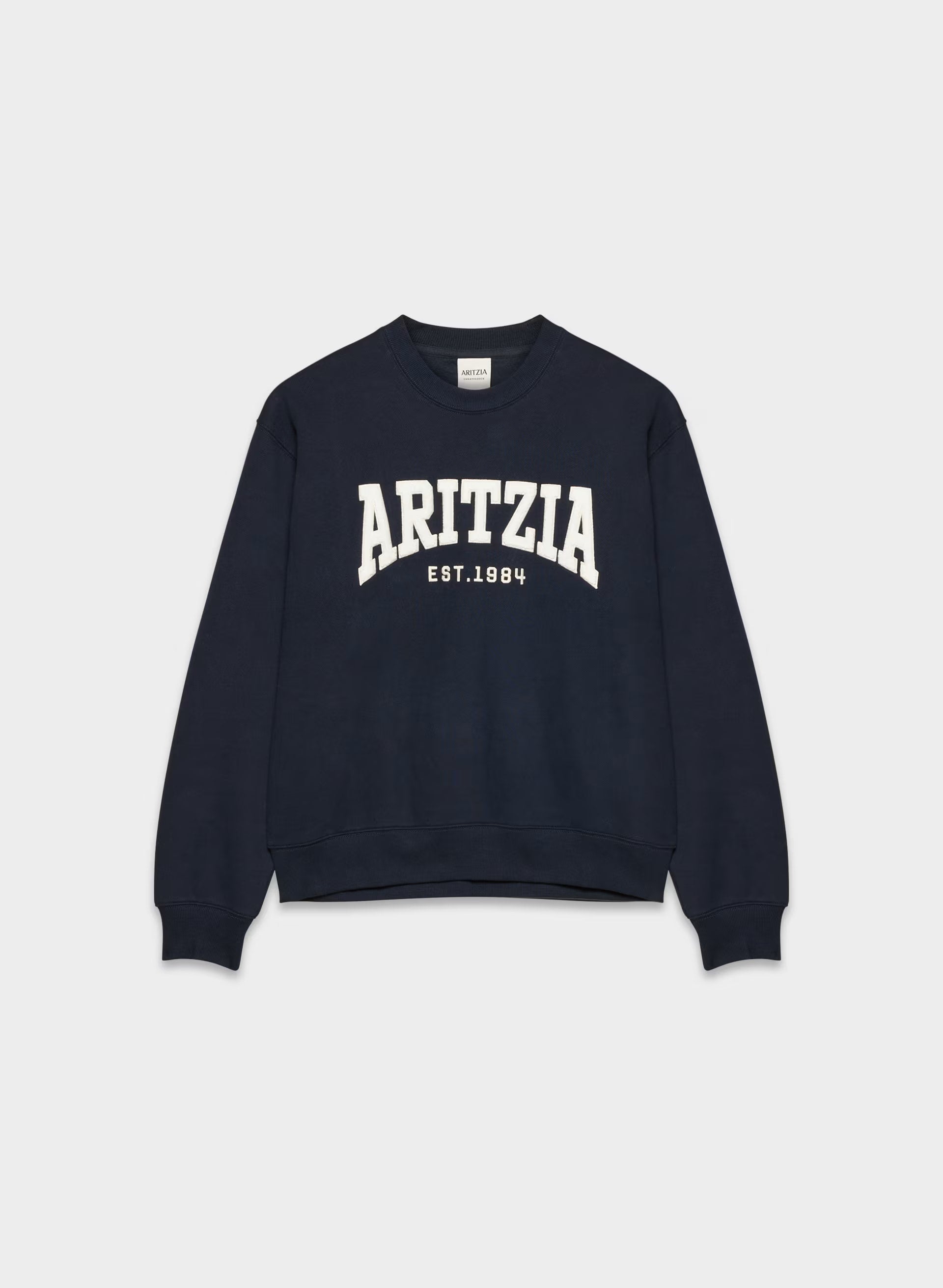 Cozy Sweatfleece Perfect Crew Sweatshirt - ADMIRAL/ LIGHT BIRCH