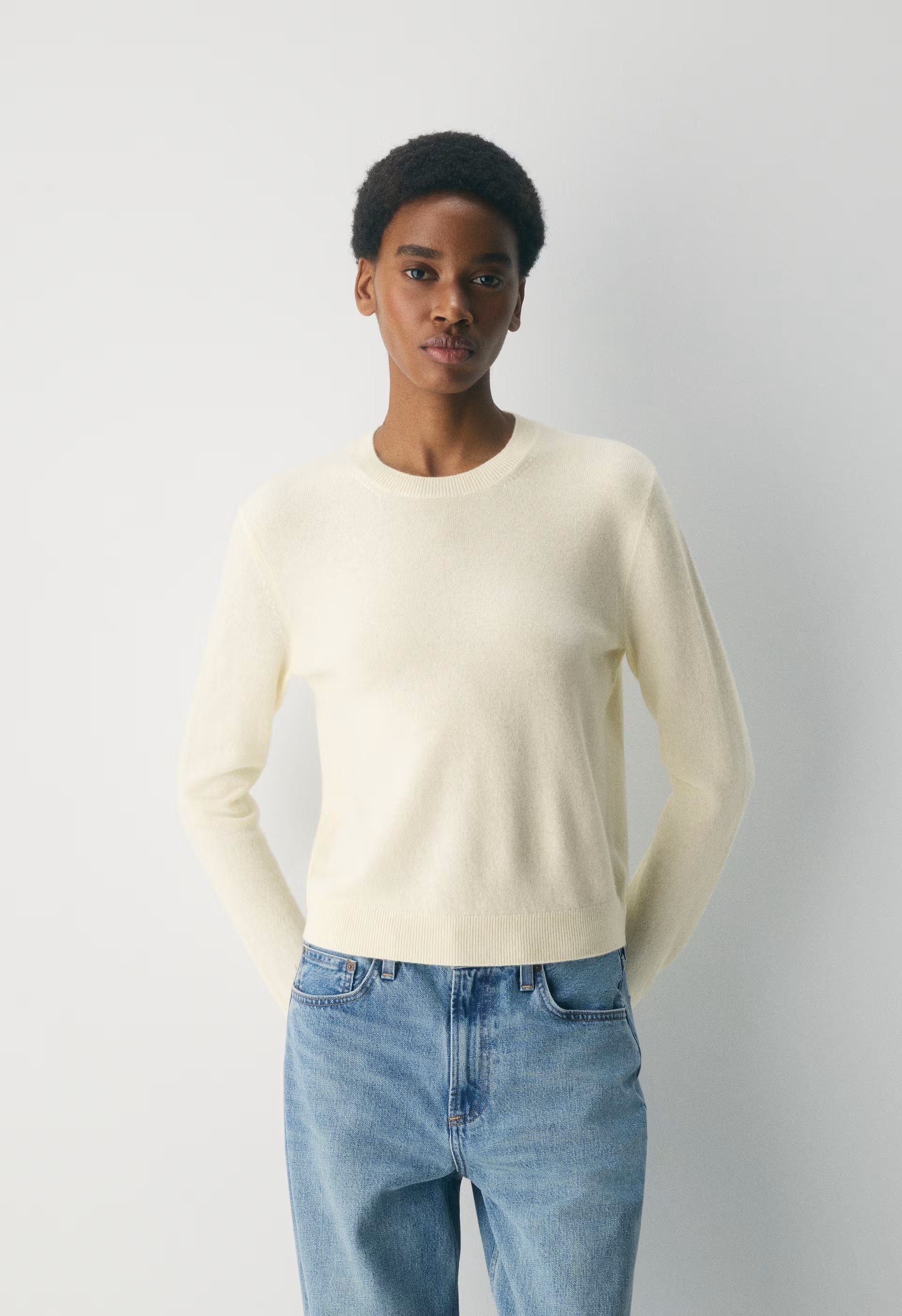 Bare Cashmere Bloor Sweater - LIGHT BIRCH