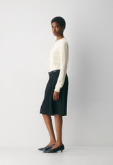 Bare Cashmere Noteworthy Cardigan - LIGHT BIRCH