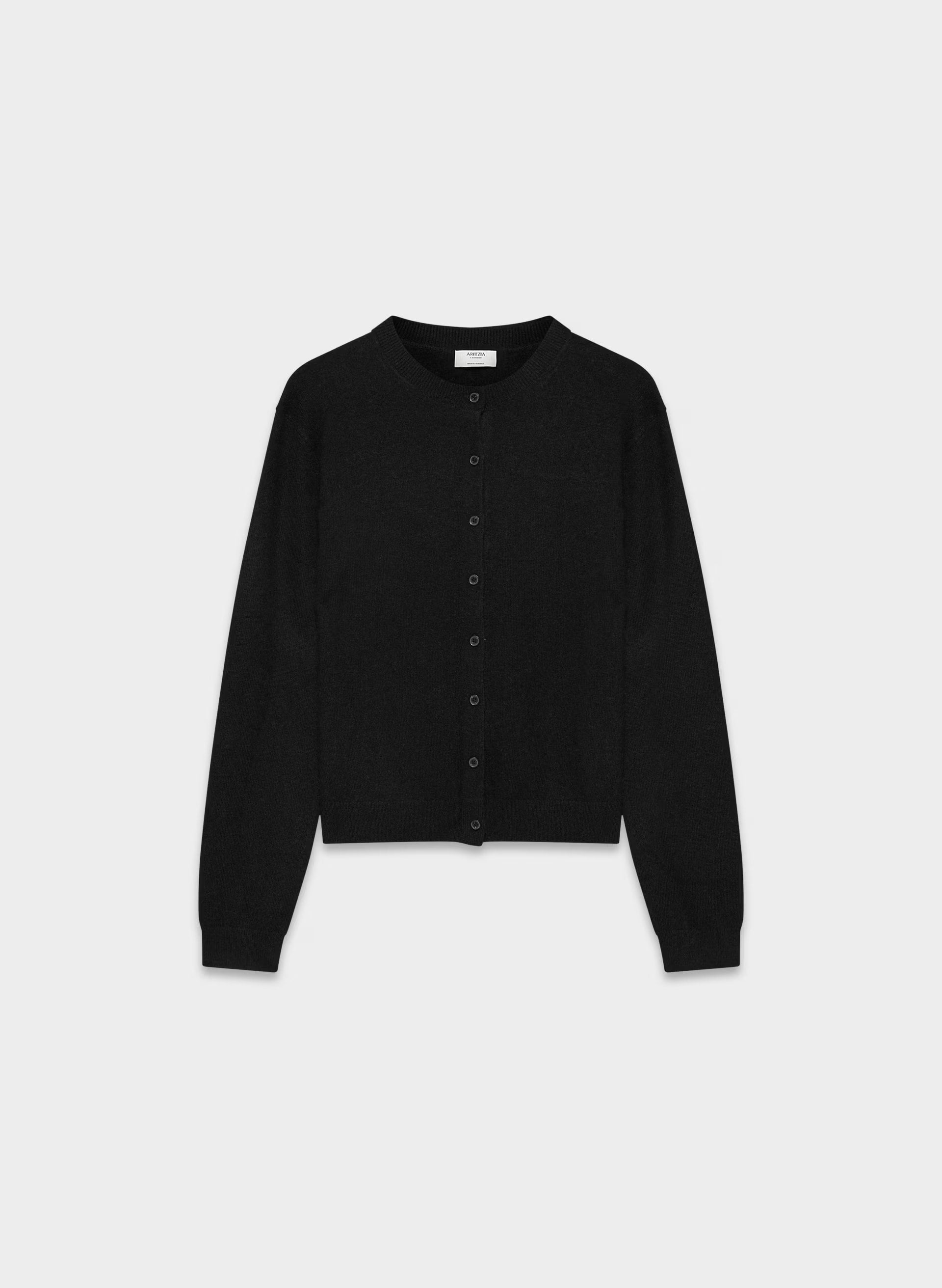 Bare Cashmere Noteworthy Cardigan - BLACK
