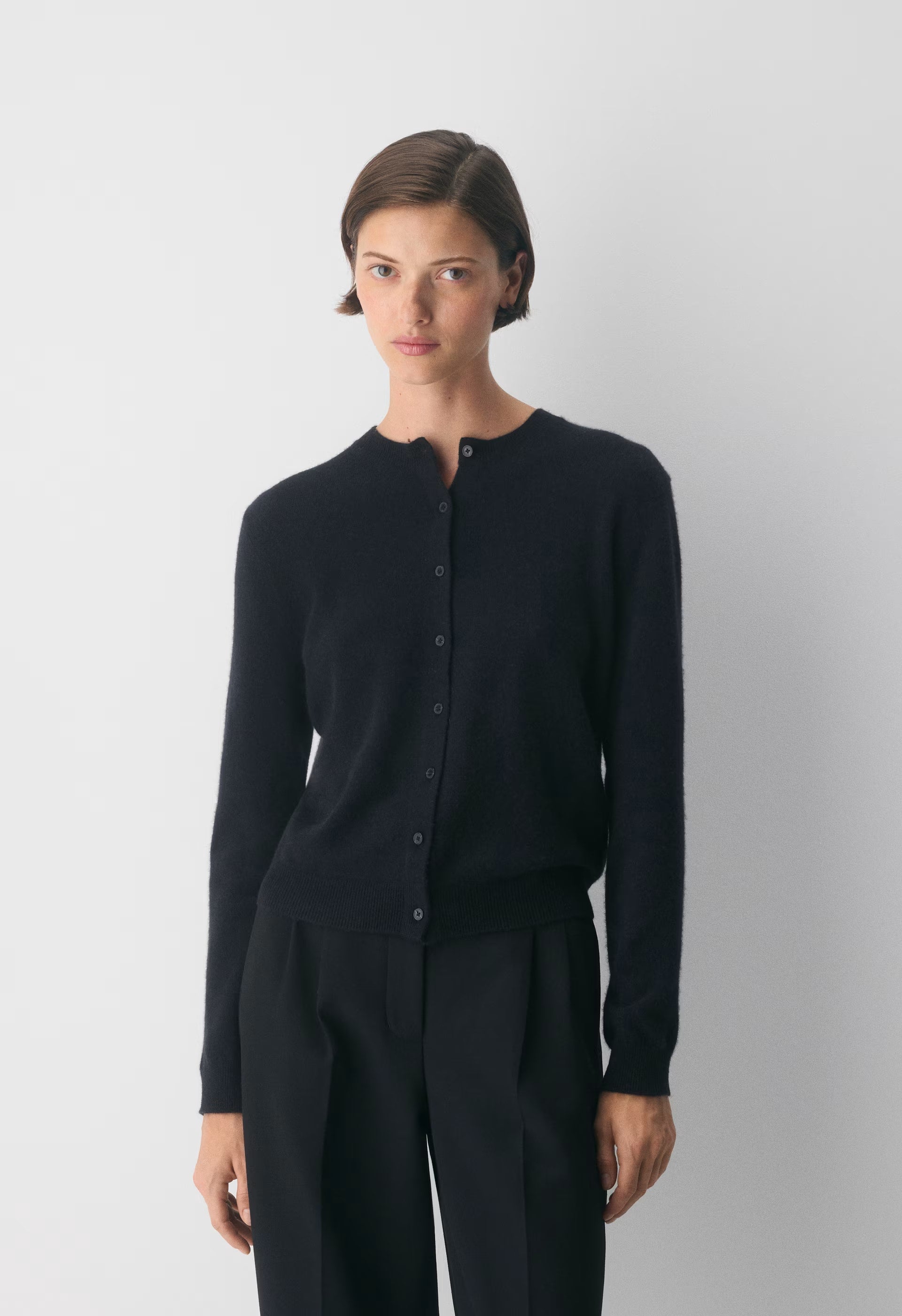 Bare Cashmere Noteworthy Cardigan - BLACK