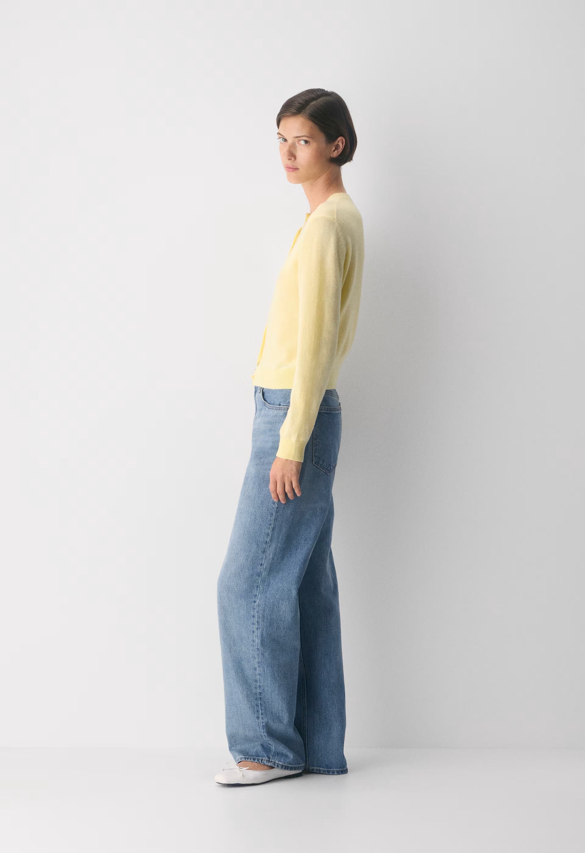 Bare Cashmere Noteworthy Cardigan - LEMONADE
