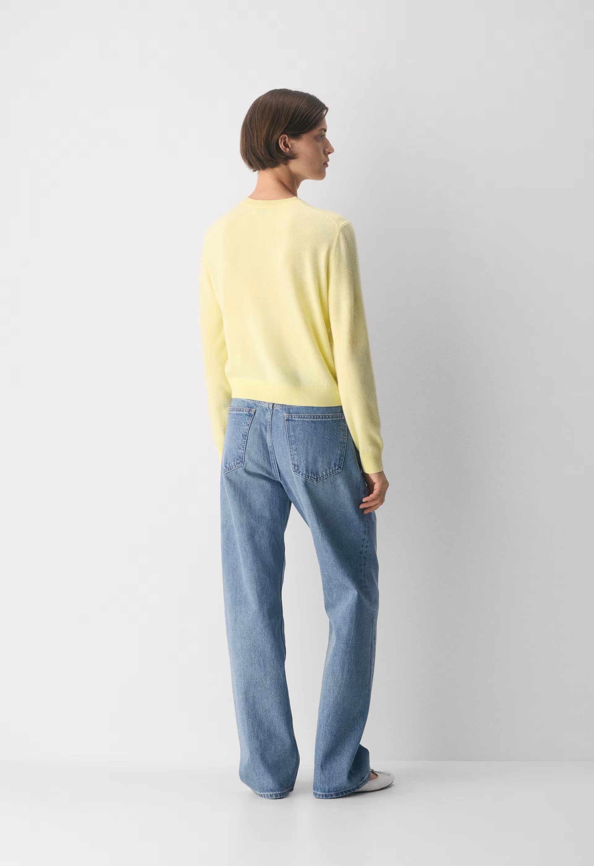 Bare Cashmere Noteworthy Cardigan - LEMONADE