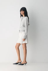 Bare Cashmere Noteworthy Cardigan - HEATHER CHROME