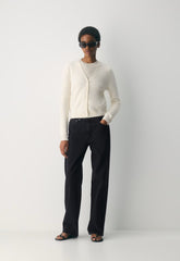 Bare Cashmere Laureate Cardigan - RICH MOCHA BROWN