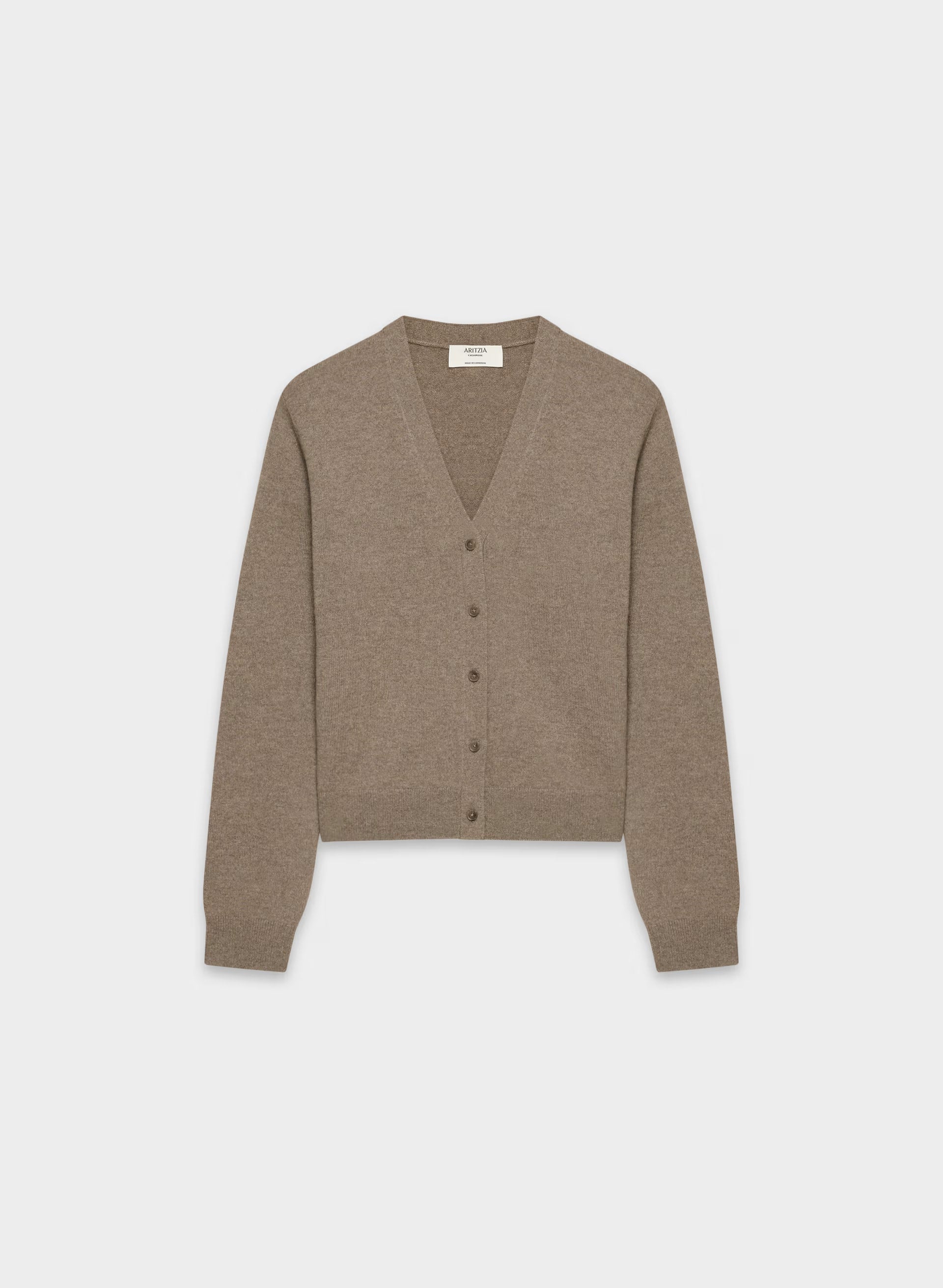 Bare Cashmere Laureate Cardigan - HEATHER FOLIO TAUPE