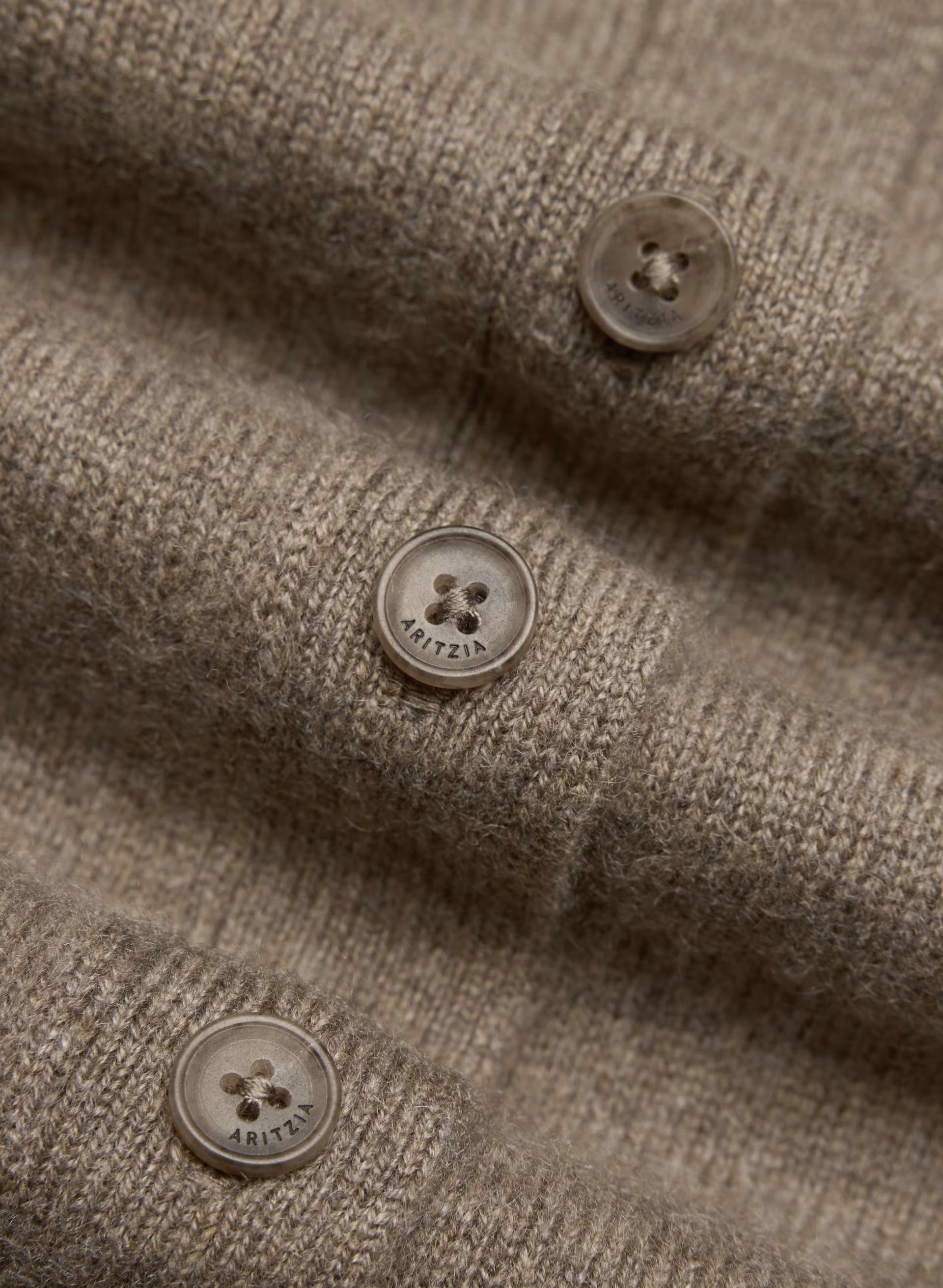 Bare Cashmere Laureate Cardigan - HEATHER FOLIO TAUPE