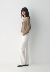 Bare Cashmere Laureate Cardigan - HEATHER FOLIO TAUPE