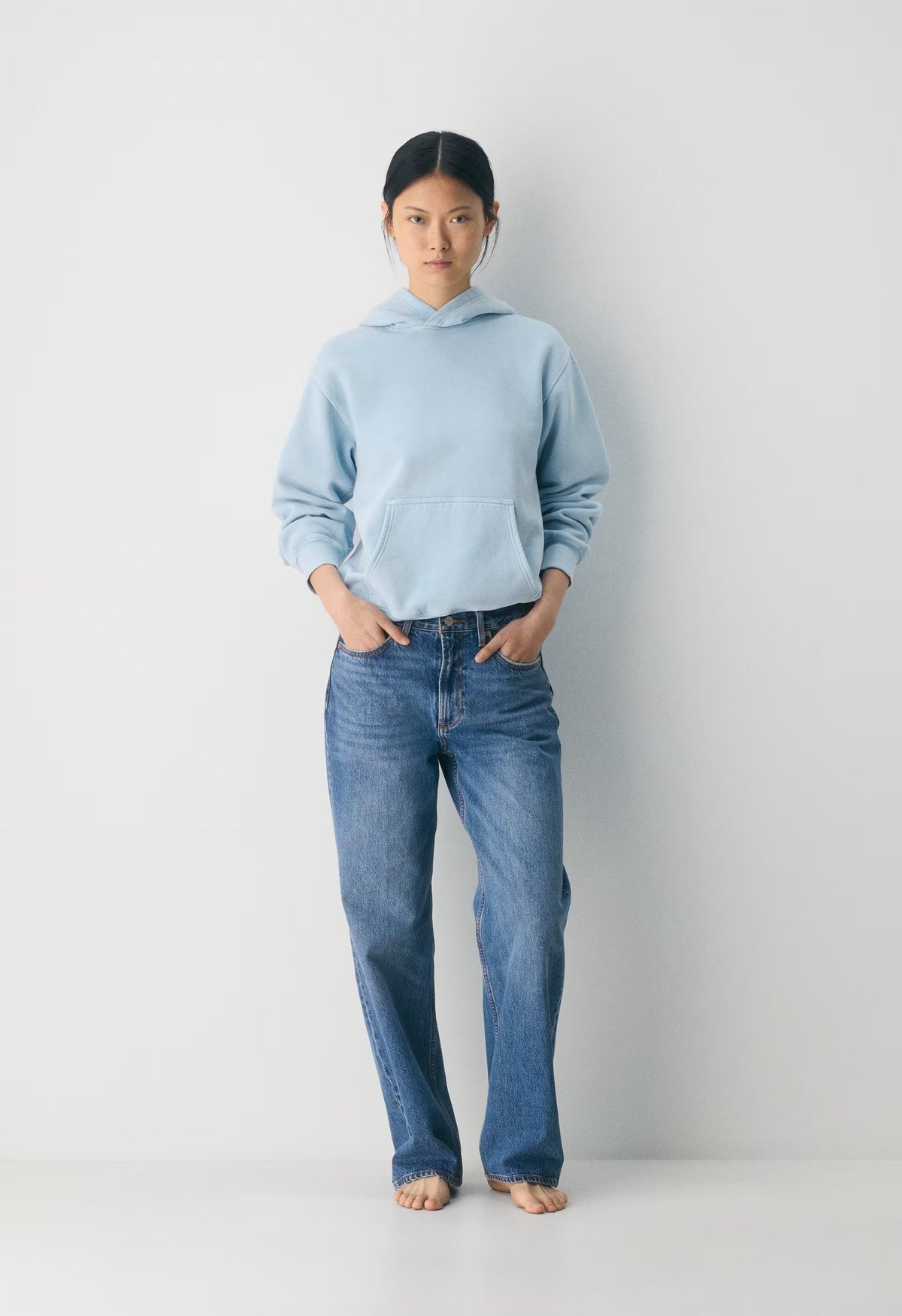 Cozy Sweatfleece Perfect Hoodie - NO-STRESS BEACH BLUE
