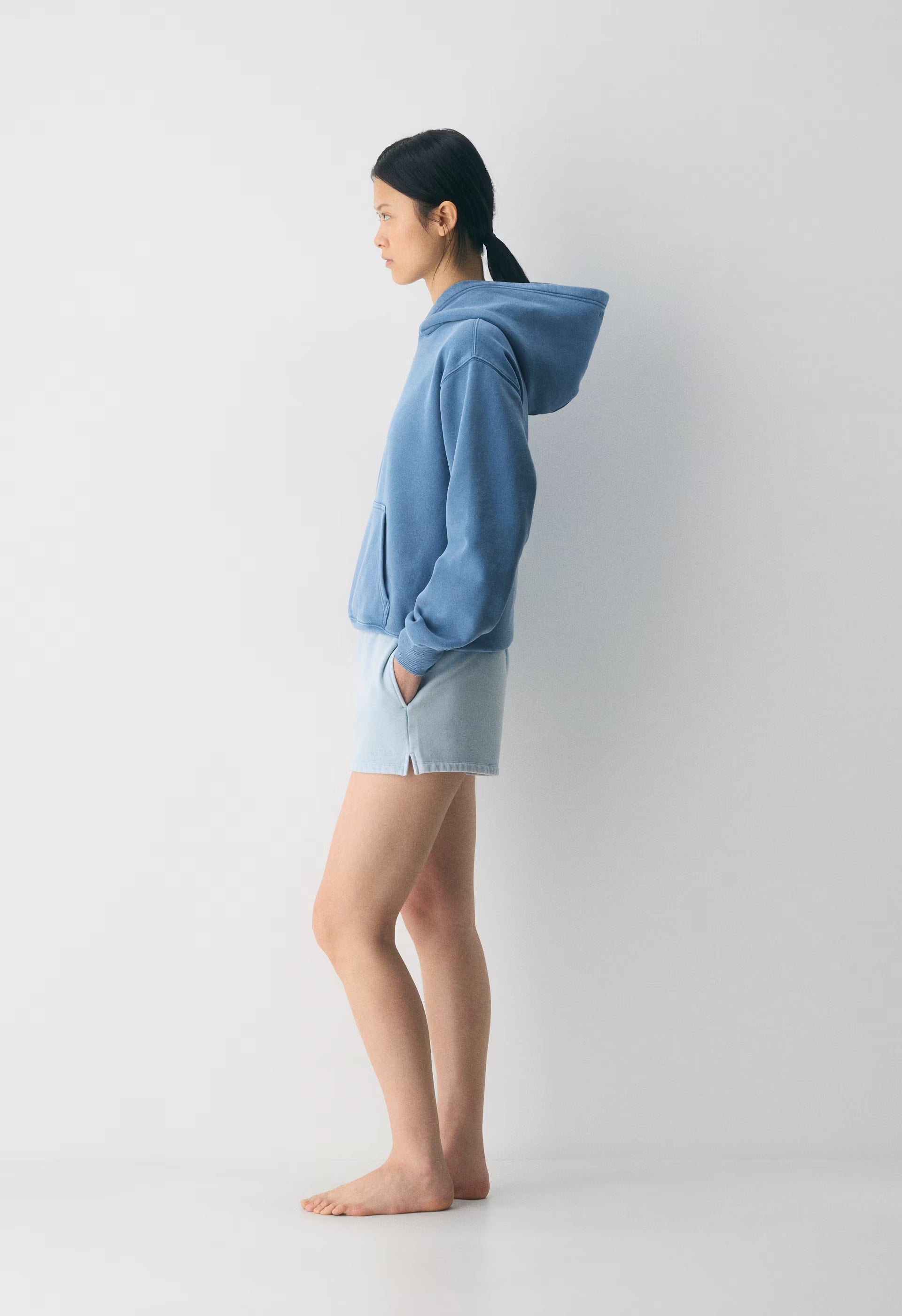 Cozy Sweatfleece Perfect Hoodie - NO-STRESS LIGHT BLUE