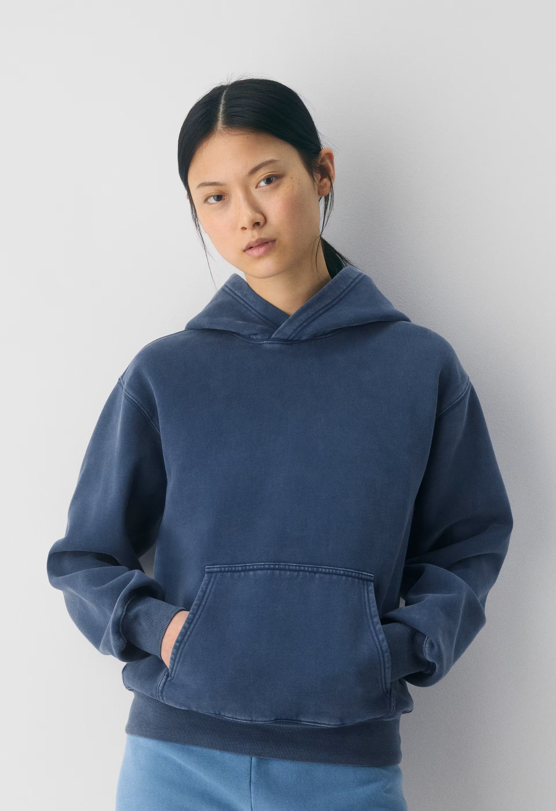 Cozy Sweatfleece Perfect Hoodie - NO-STRESS MEDIUM BLUE