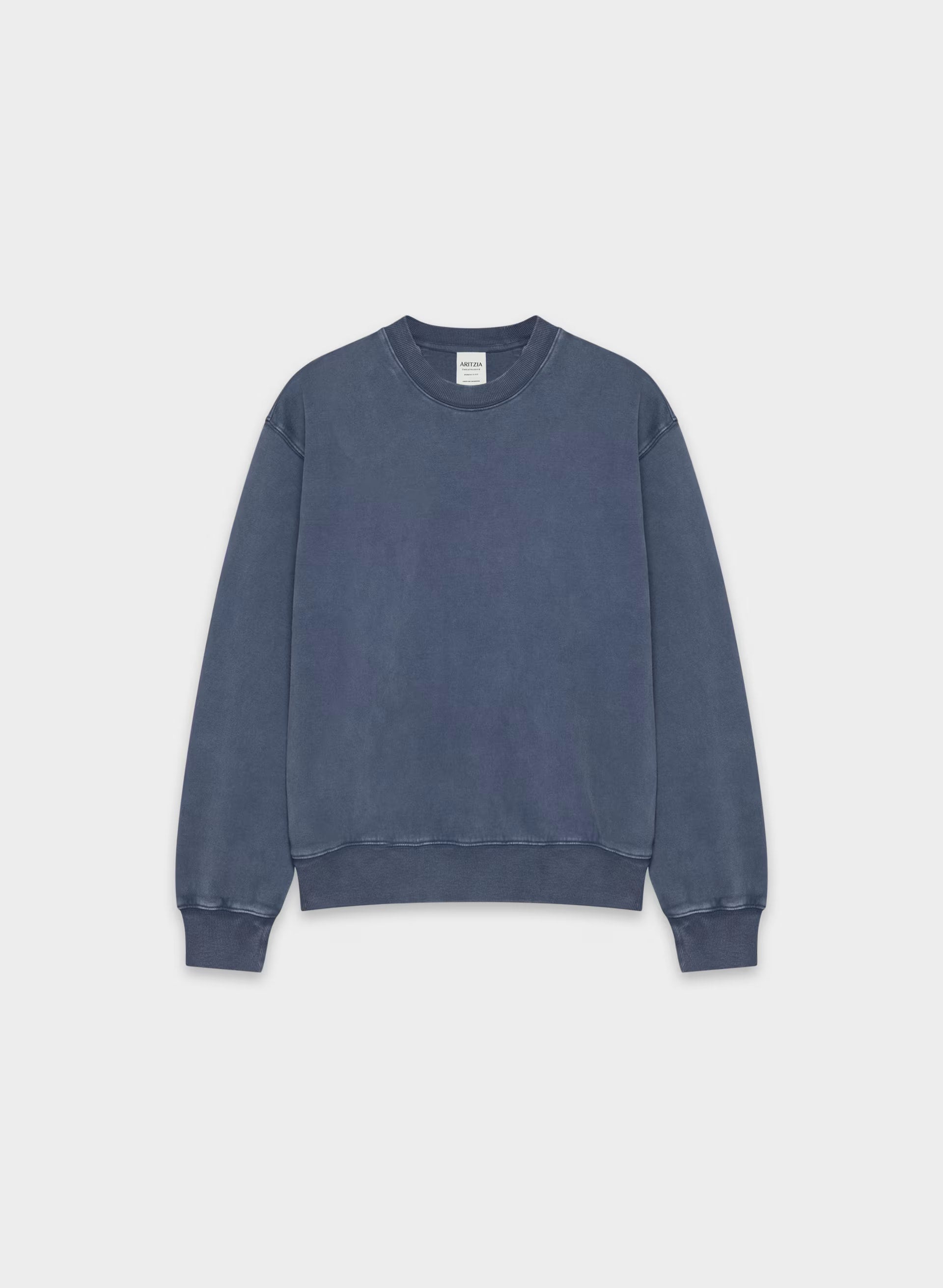 Cozy Sweatfleece Perfect Crew Sweatshirt - NO-STRESS MEDIUM BLUE