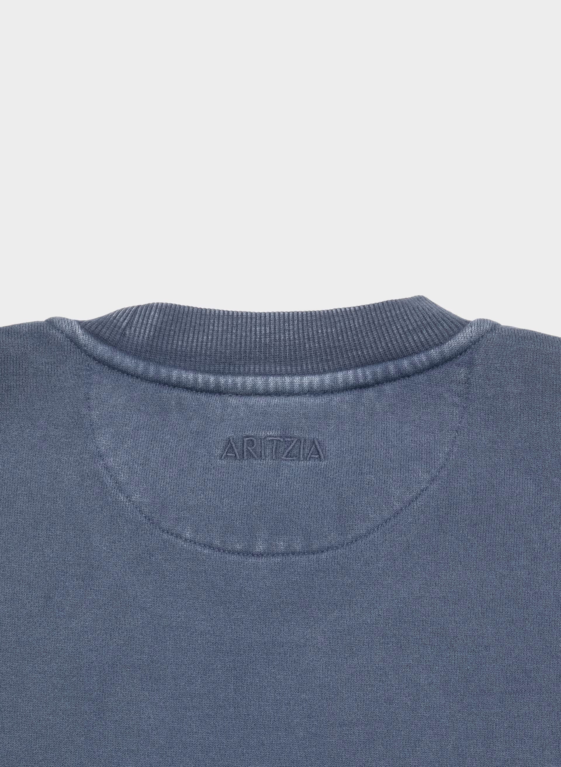 Cozy Sweatfleece Perfect Crew Sweatshirt - NO-STRESS MEDIUM BLUE