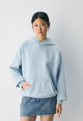 Cozy Sweatfleece Mega Raglan™ Hoodie - NO-STRESS BEACH BLUE