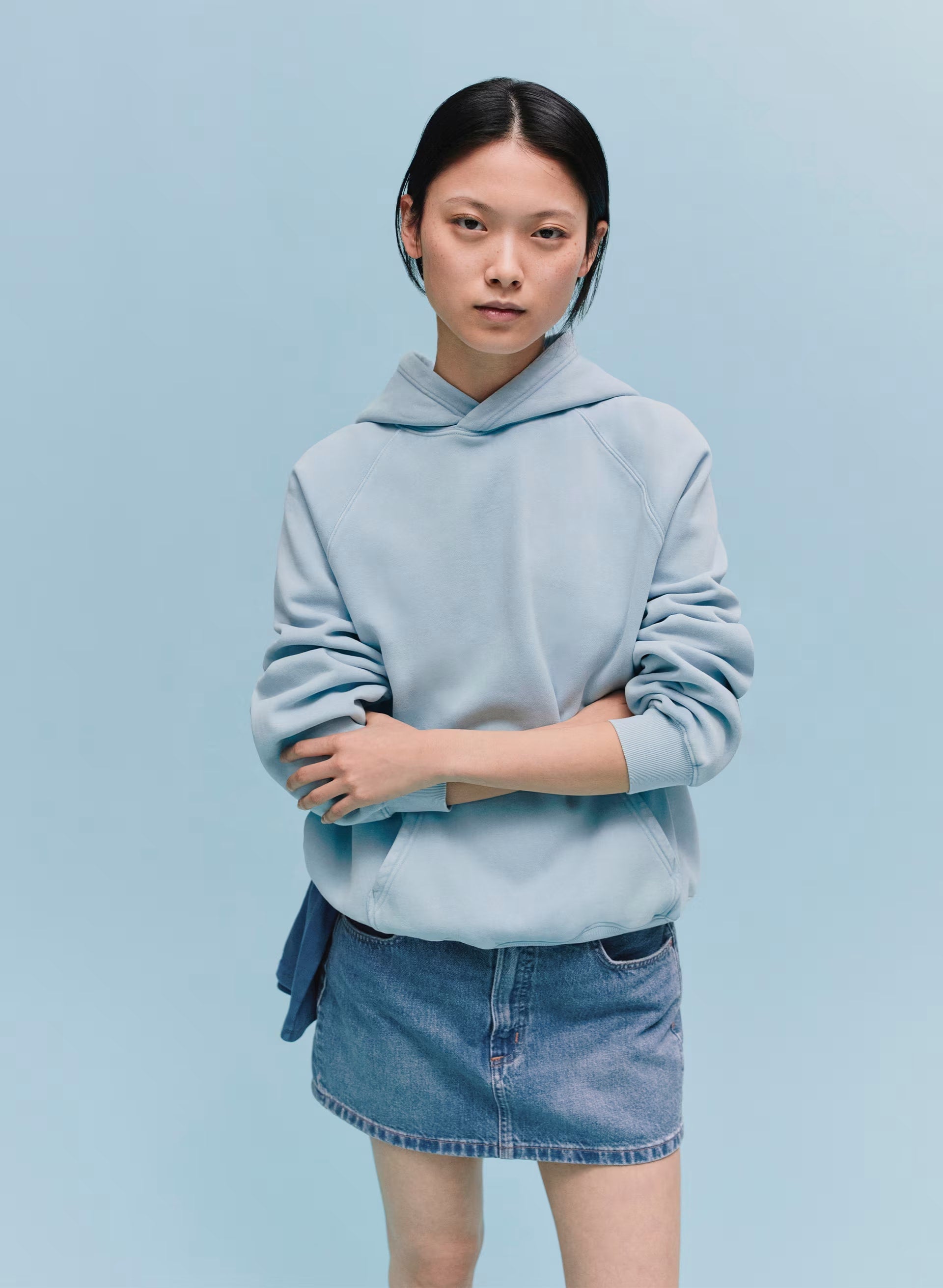 Cozy Sweatfleece Mega Raglan™ Hoodie - NO-STRESS BEACH BLUE