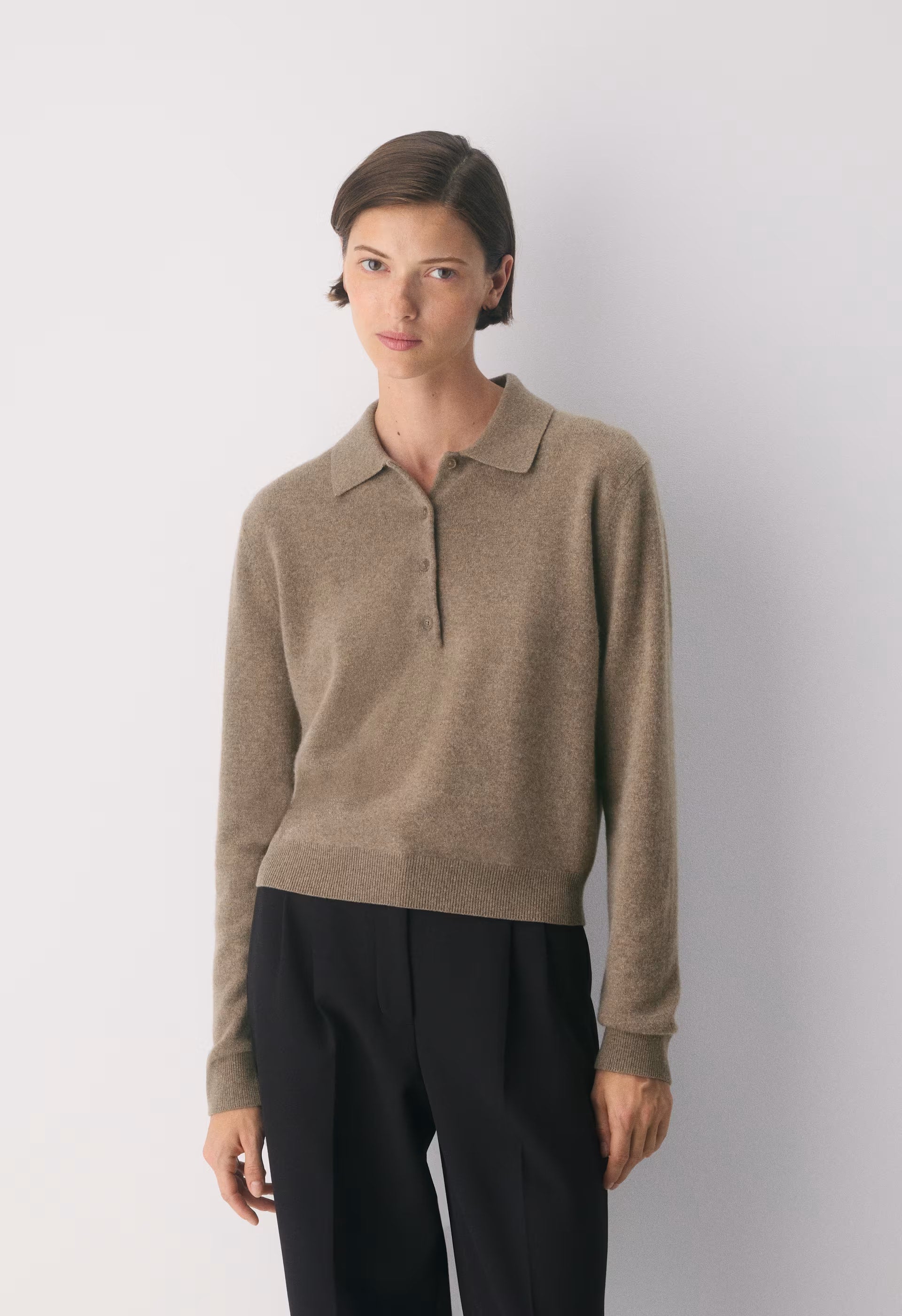 Bare Cashmere Cellini Sweater - HEATHER FOLIO TAUPE