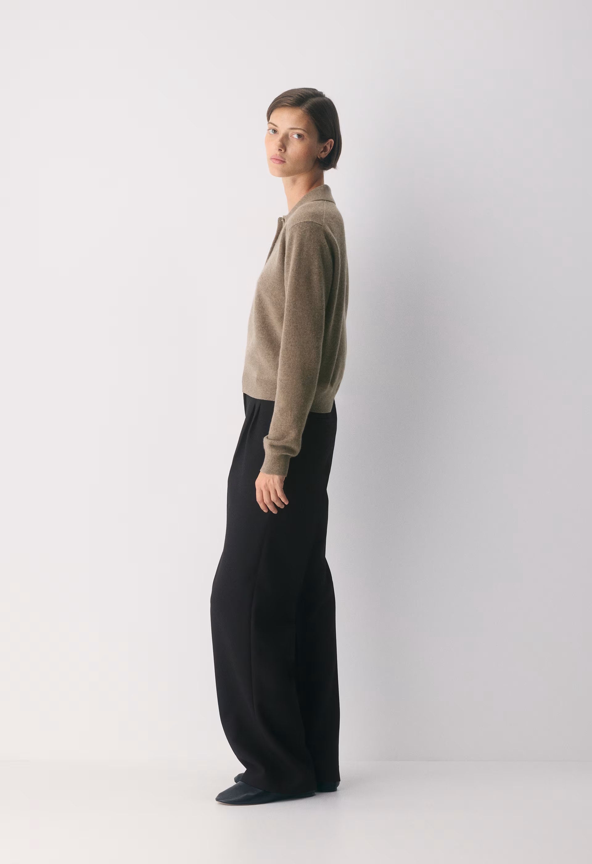 Bare Cashmere Cellini Sweater - HEATHER FOLIO TAUPE