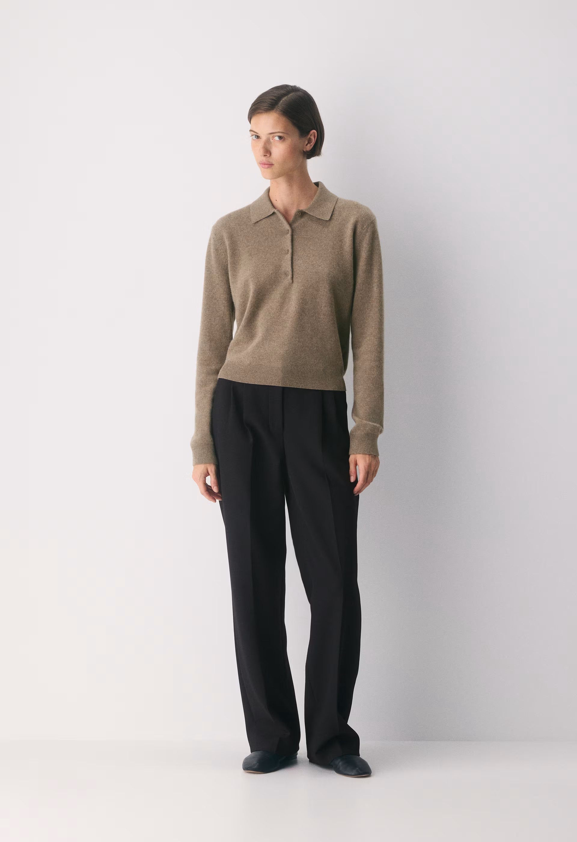 Bare Cashmere Cellini Sweater - HEATHER FOLIO TAUPE