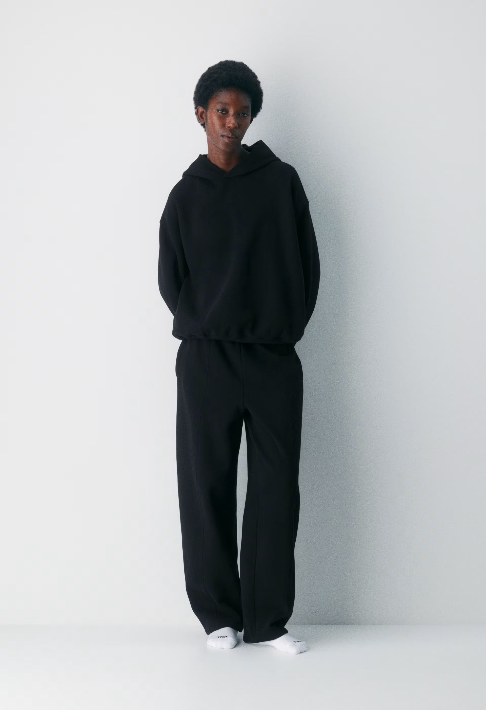 Cozy Sweatfleece Mega Hoodie - BLACK