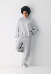 Cozy Sweatfleece Mega Hoodie - HEATHER CHROME