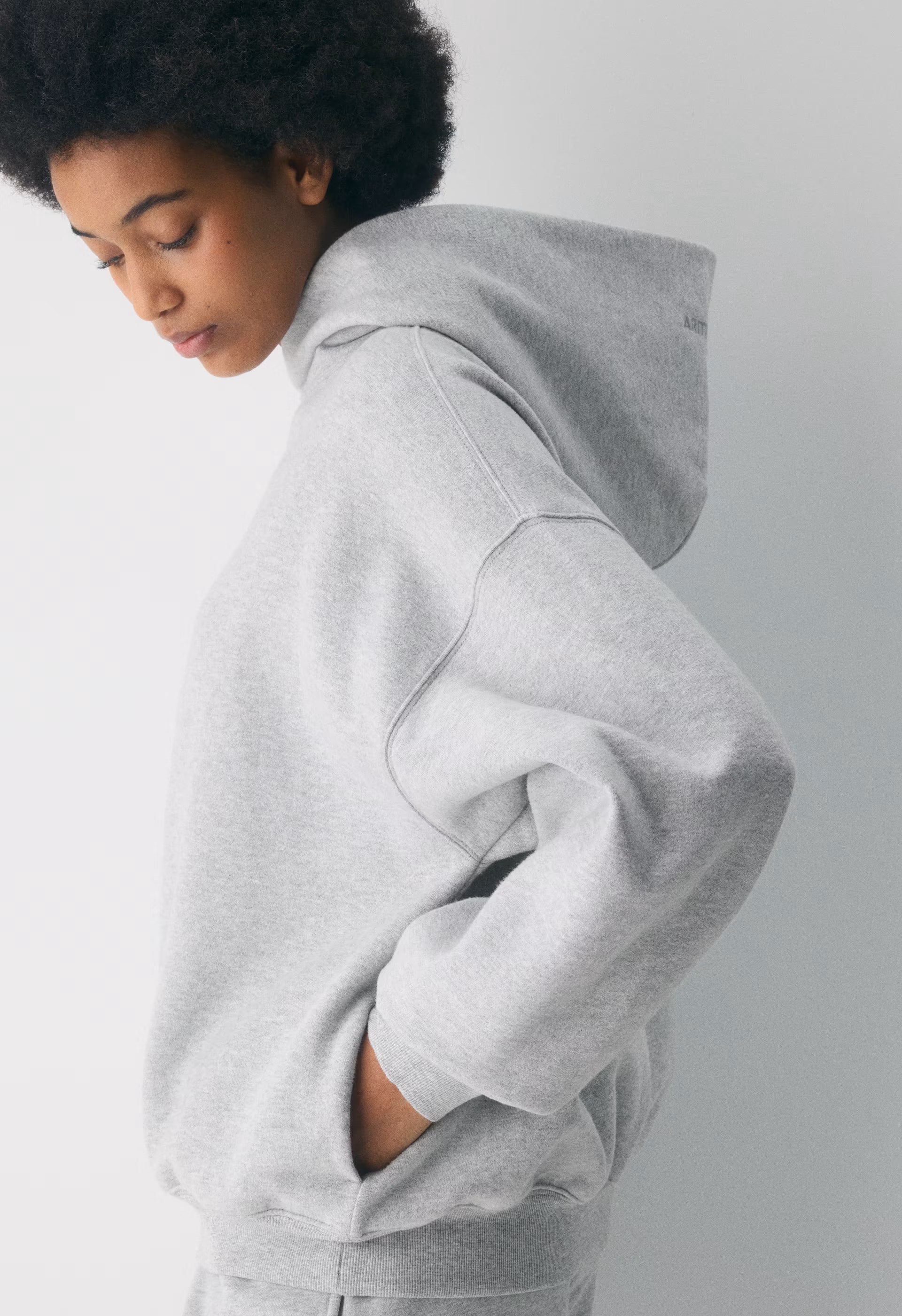 Cozy Sweatfleece Mega Hoodie - HEATHER CHROME