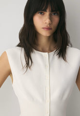 Golightly Sleeveless Cardigan - Wonder Yarn - LIGHT BIRCH