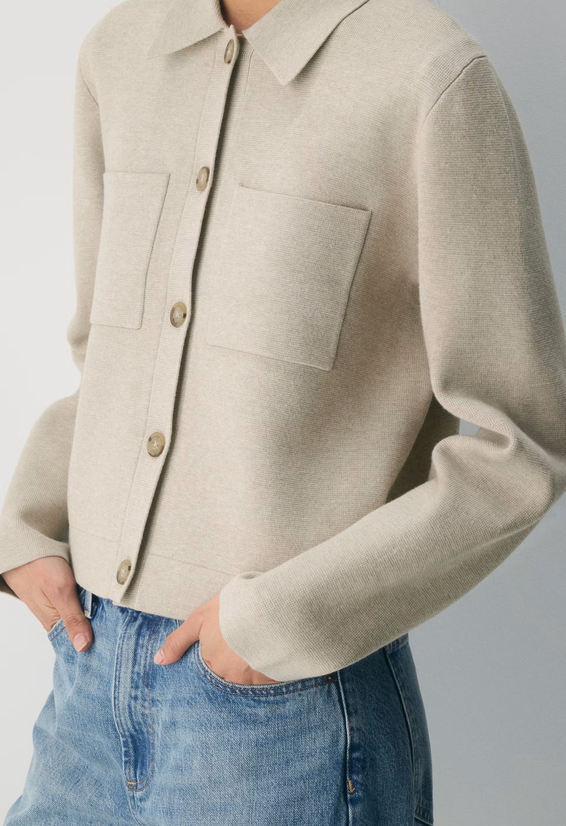 Society Cardigan - Wonder Yarn - HEATHER ECRU