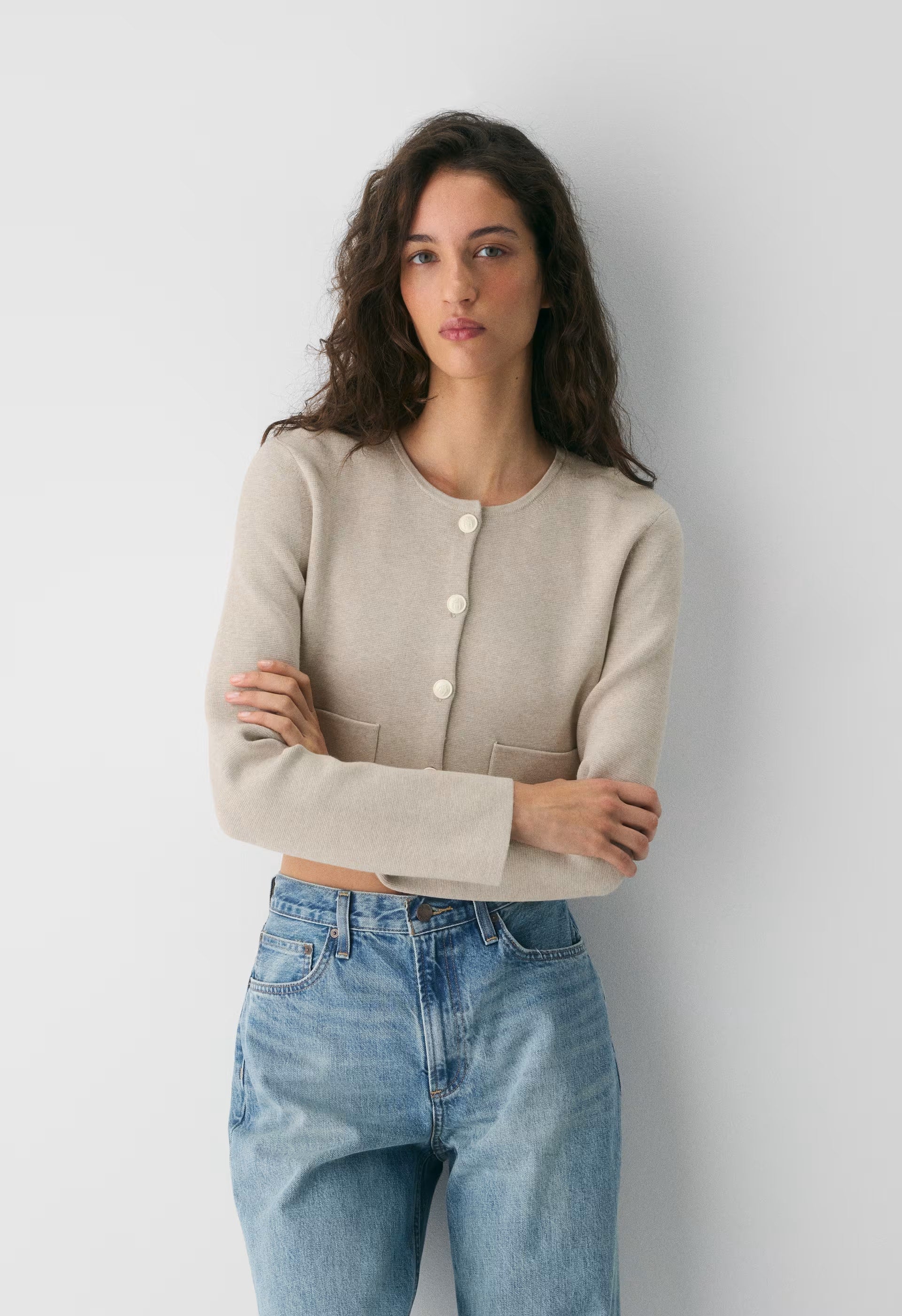 Notable Cardigan - Wonder Yarn - HEATHER ECRU