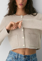 Notable Cardigan - Wonder Yarn - HEATHER ECRU