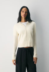 Essential Cashmere Idyllic Zip Hoodie - LIGHT BIRCH