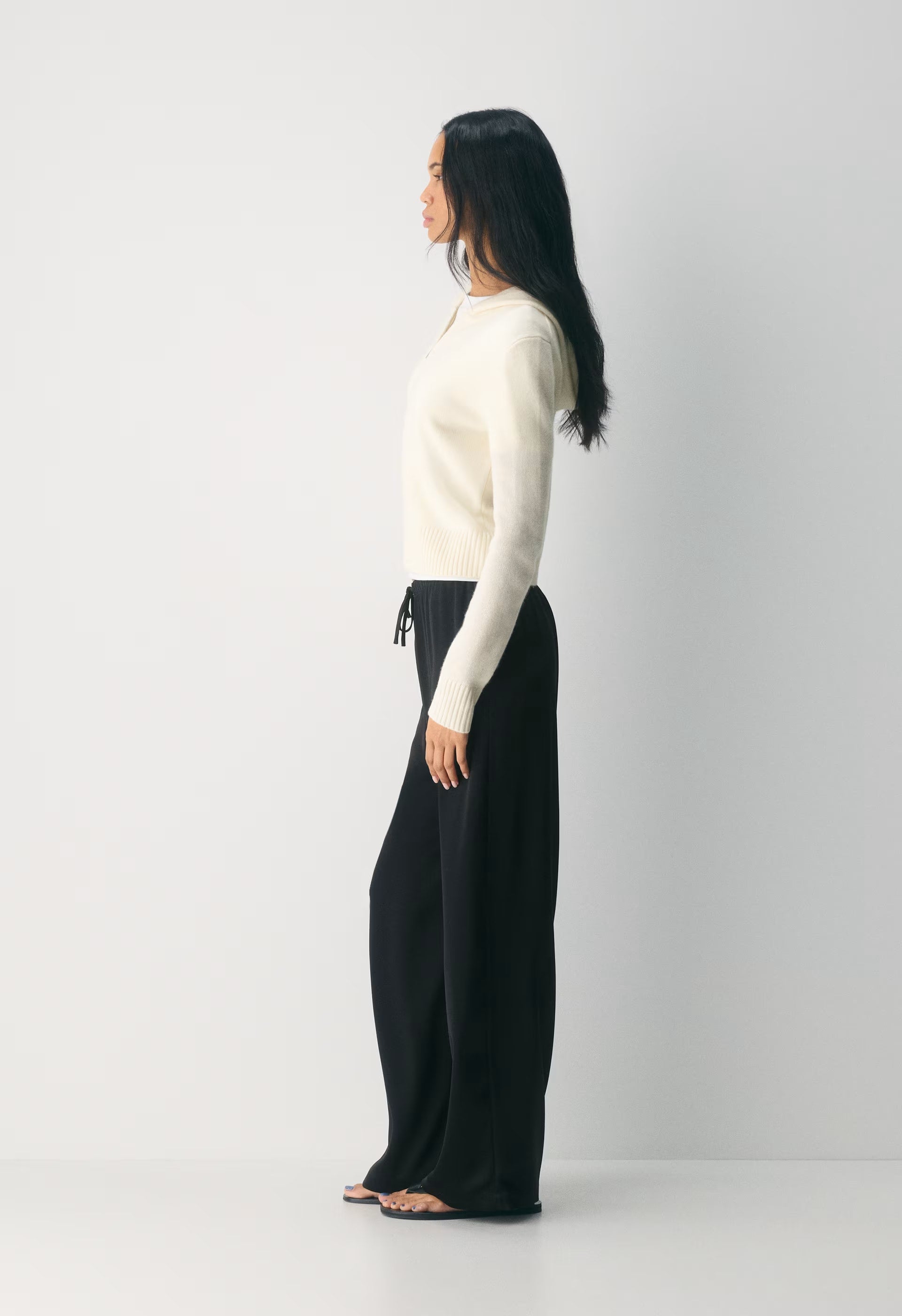 Essential Cashmere Idyllic Zip Hoodie - LIGHT BIRCH