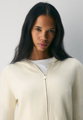 Essential Cashmere Idyllic Zip Hoodie - LIGHT BIRCH