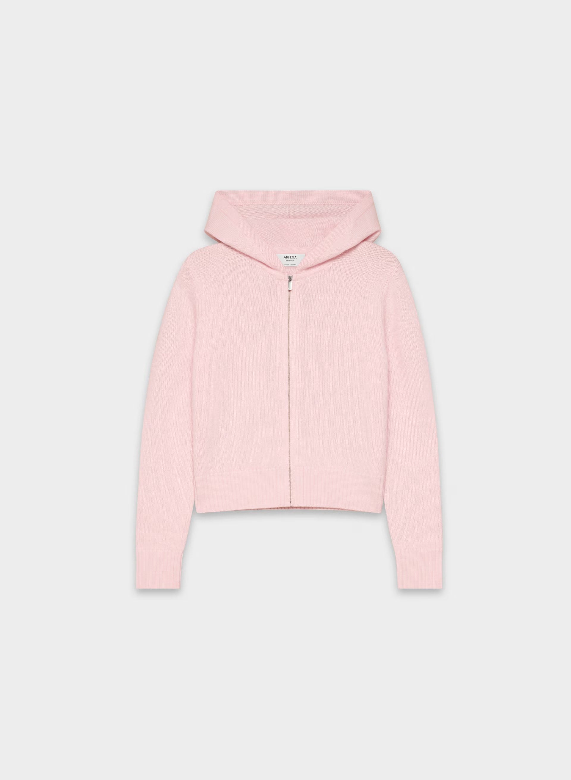 Essential Cashmere Idyllic Zip Hoodie - VILLA PINK