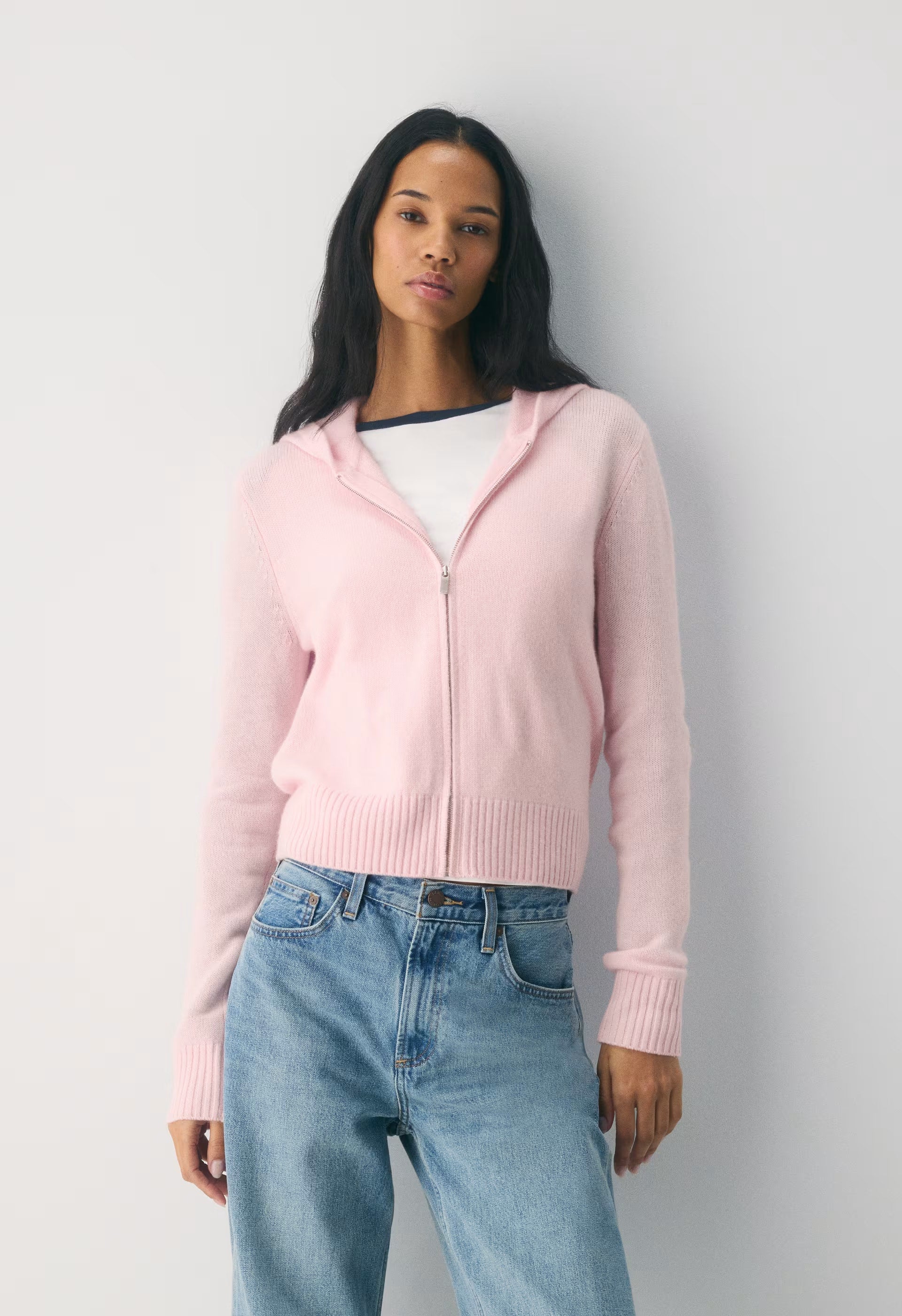 Essential Cashmere Idyllic Zip Hoodie - VILLA PINK