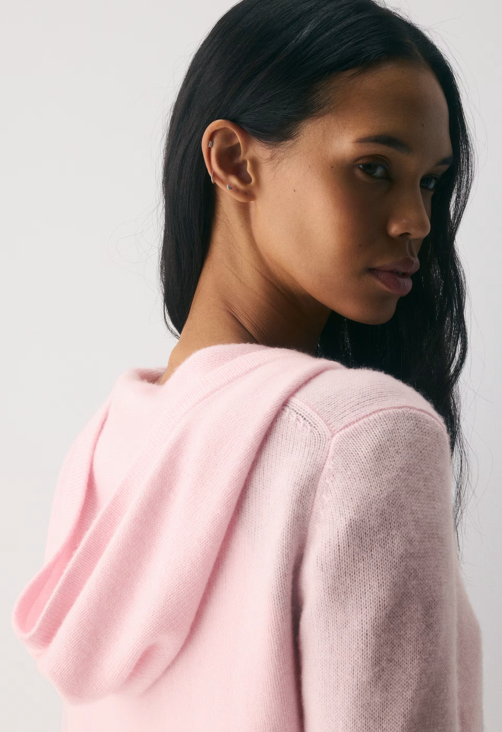Essential Cashmere Idyllic Zip Hoodie - VILLA PINK