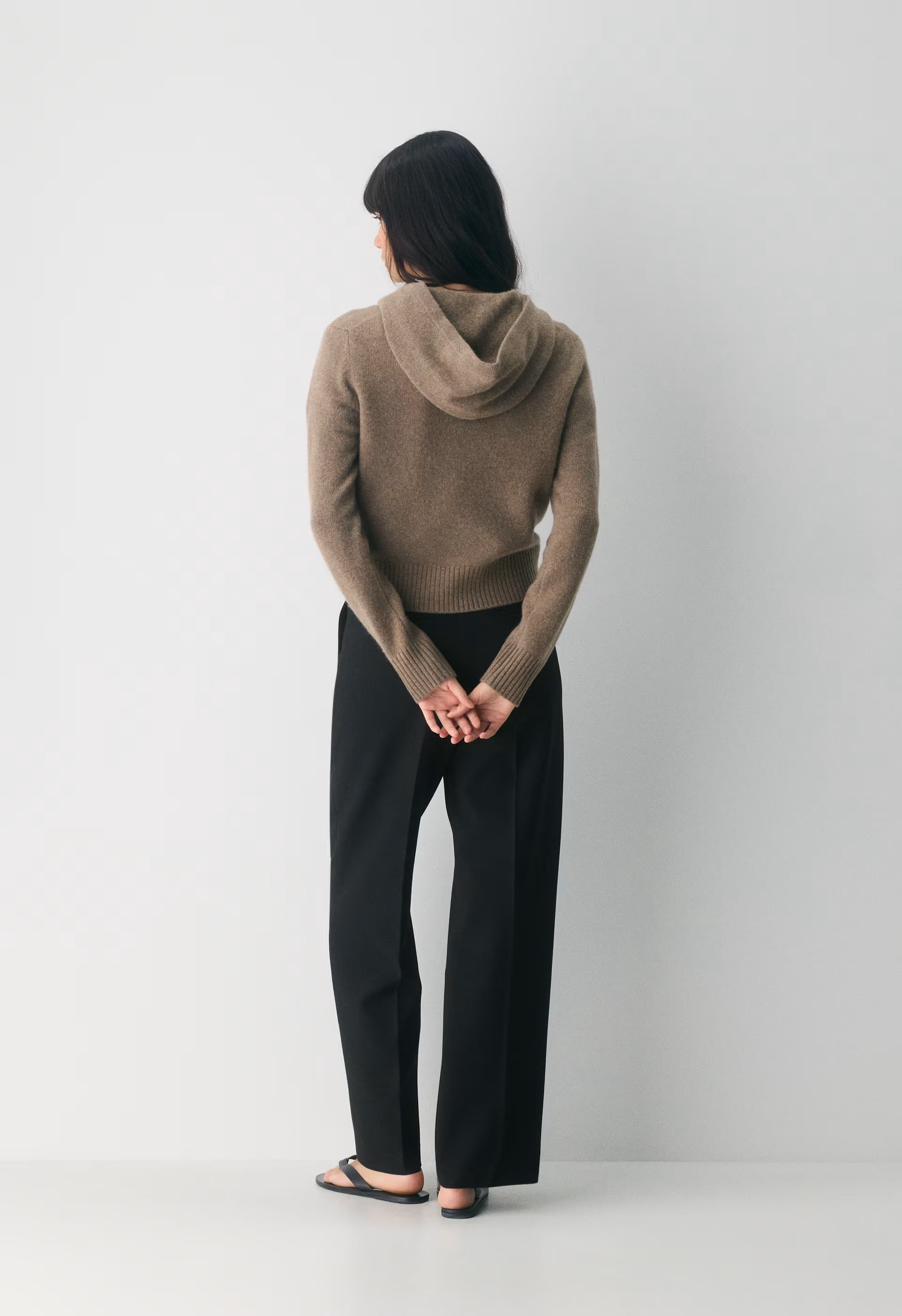 Essential Cashmere Idyllic Zip Hoodie - HEATHER FOLIO TAUPE
