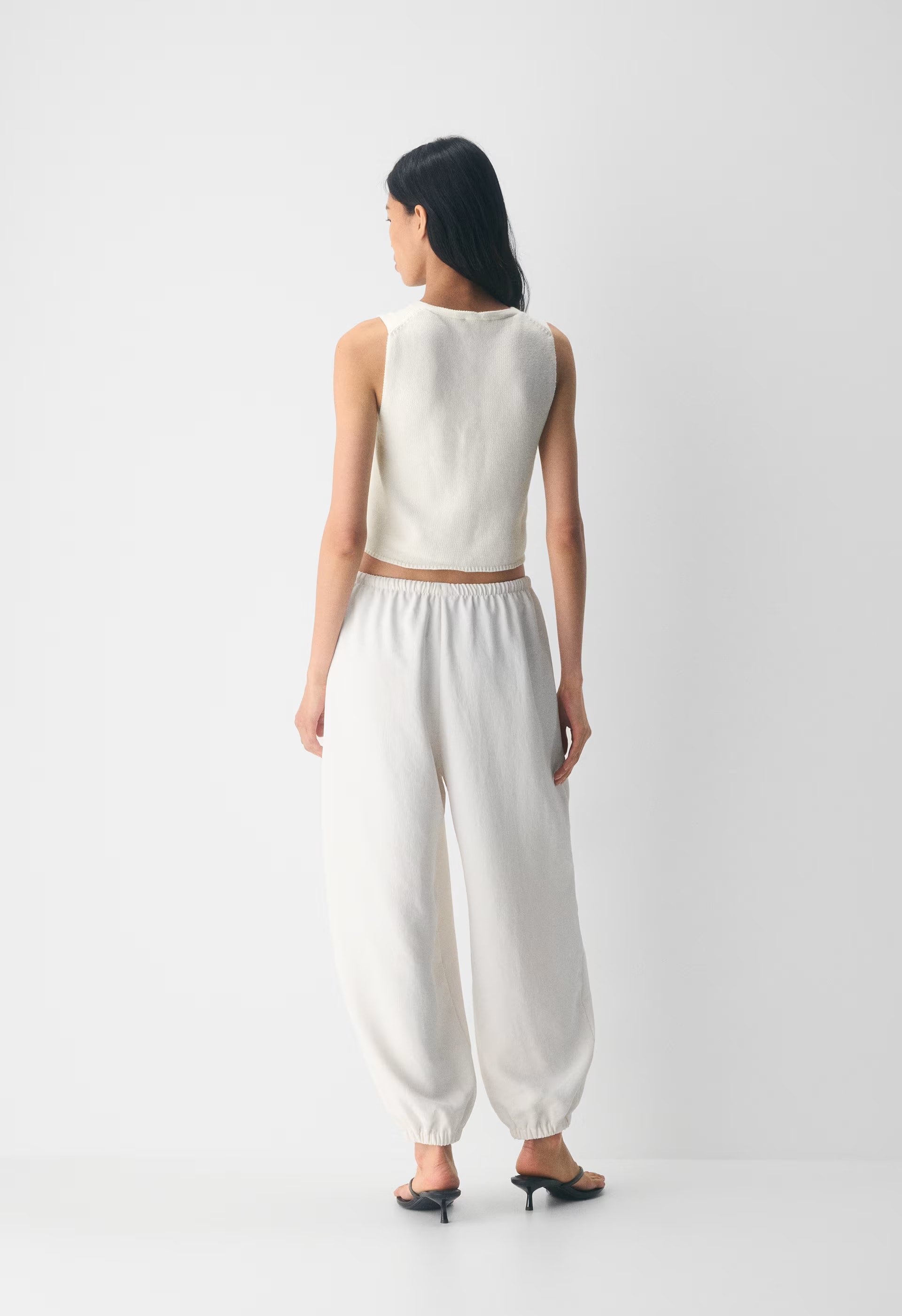 Cotton Charm™ Basque Sweater Vest - LIGHT BIRCH