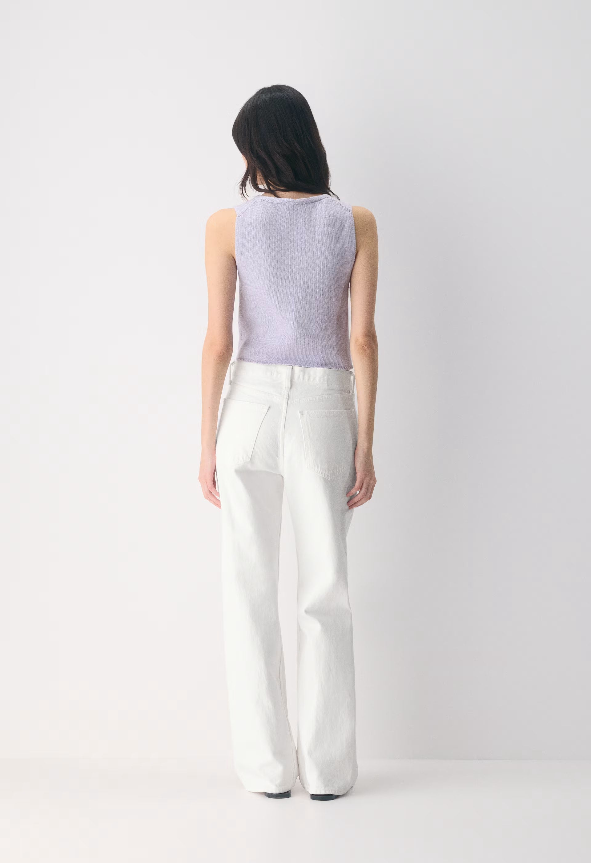 Cotton Charm™ Basque Sweater Vest - LEMONADE
